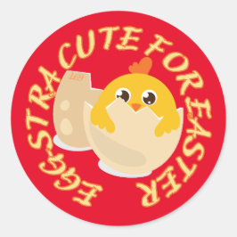 イースターシックギフトのおもしろいかわいいエグストラ ラウンドシール
