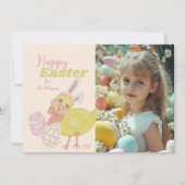 イースターシックバニーイヤーゼリービーンかわいい写真名 シーズンカード (正面)
