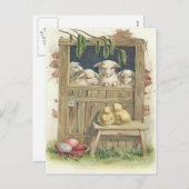 イースターシックラムバ色彩の鮮やかン卵 シーズンポストカード (正面/裏面)