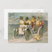 イースターシック忘れアンティーク車 – メノー シーズンポストカード (正面/裏面)