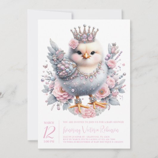 イースターシック赤ちゃんシャワー 招待状 (正面)