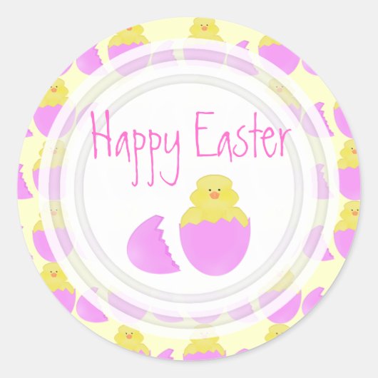 イースターシック:ハッピーイースターシール ラウンドシール (正面)