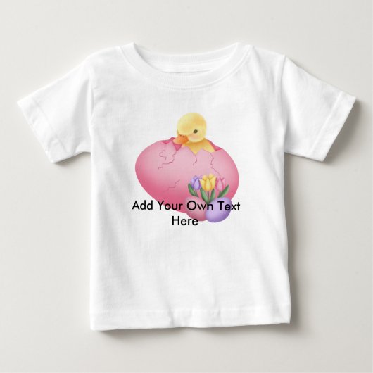 イースターシック、乳児 ベビーTシャツ (正面)
