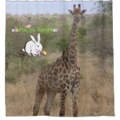 イースターシャワーカーテンキリン シャワーカーテン (正面)