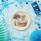 イースターシーズー（犬）ズドッグ ペーパープレート (パーティー)