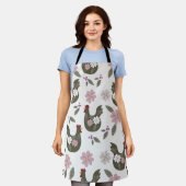 イースターシームレスパターンと鶏肉。 エプロン (着用した状態)