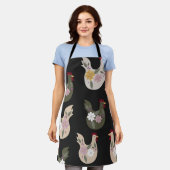 イースターシームレスパターンと鶏肉。 エプロン (着用した状態)