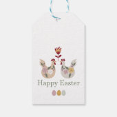 イースターシームレスパターンと鶏肉。 ギフトタグ (裏面)