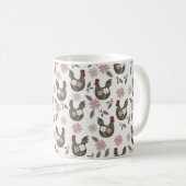 イースターシームレスパターンと鶏肉。 コーヒーマグカップ (正面右)