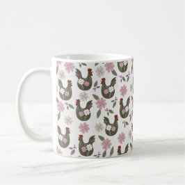 イースターシームレスパターンと鶏肉。 コーヒーマグカップ