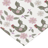 イースターシームレスパターンと鶏肉。 ショートテーブルランナー (コーナー)