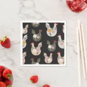 イースターシームレスパターンと鶏肉。 スタンダードカクテルナプキン (インサイチュ)