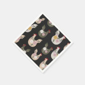 イースターシームレスパターンと鶏肉。 スタンダードカクテルナプキン (角)