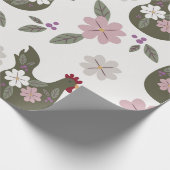 イースターシームレスパターンと鶏肉。 ラッピングペーパー (角)