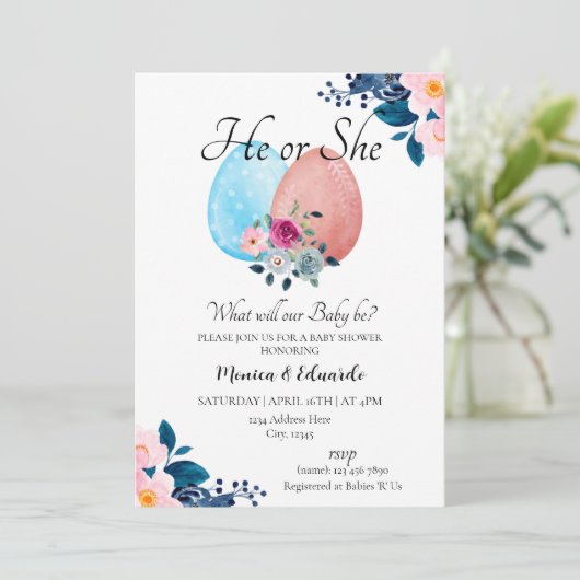 イースタージェンダーが赤ちゃんシャワーを明らかにする 招待状 (スタンド正面)