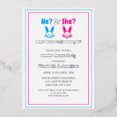 イースタージェンダーのリビールパーティー 箔招待状 (正面)