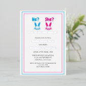 イースタージェンダーのリビールパーティー 箔招待状 (立ち正面)