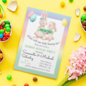 イースタージェンダーベビーリビールパーティー春バニー 招待状