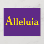 イースタージョイとブルーのアリュイアの金ゴールド王室のメッセージ ポストカード (正面)