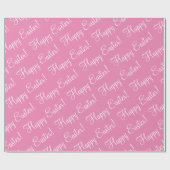 イースタースクリプトピンクギフトラッピング紙 ラッピングペーパー (フラット)
