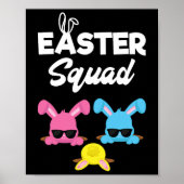 イースタースクワッドファミリーマッチングイースターコーディネート卵Hun ポスター (正面)