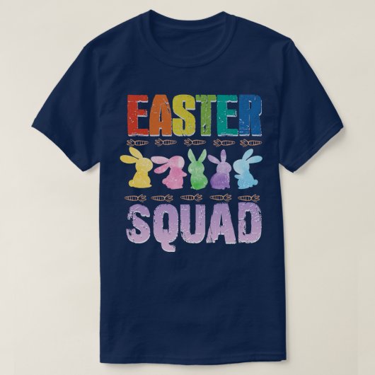 イースタースクワートバニーイースター Tシャツ (デザイン正面)