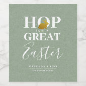 イースタースタイリッシュワパーソナライズされたインラベル ワインラベル (シングルラベル)