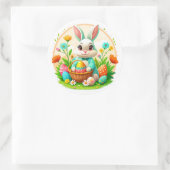 イースタースティッカー – バニー ラウンドシール (バッグ)