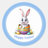 イースタースティッカー – バニー ラウンドシール (正面)