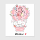 イースターステッカーギフトラベルイースターバニーズバルーン シール (シート)