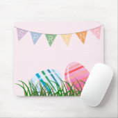 イースターストライプのエッグラベンダーマウスパッド マウスパッド (マウス)