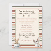 イースターストライプのバンニとの写カスタム真 招待状 (正面)