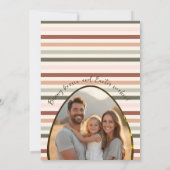 イースターストライプのバンニとの写カスタム真 招待状 (裏面)