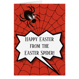 イースタースパイダーたくさんの卵からのハッピーイースター