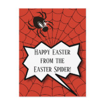 イースタースパイダーたくさんの卵からのハッピーイースター