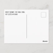 イースタースパイダーエッグのおもしろいハッピーイースター ポストカード (裏面)