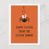 イースタースパイダーエッグのおもしろいハッピーイースター ポストカード (正面)