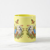 イースタースプリングタイムバニーエッグシックバタフライギフト マグカップ (中央)