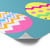 イースターセールの看板、イースターラビットイースターエッグポスター ポスター (角)