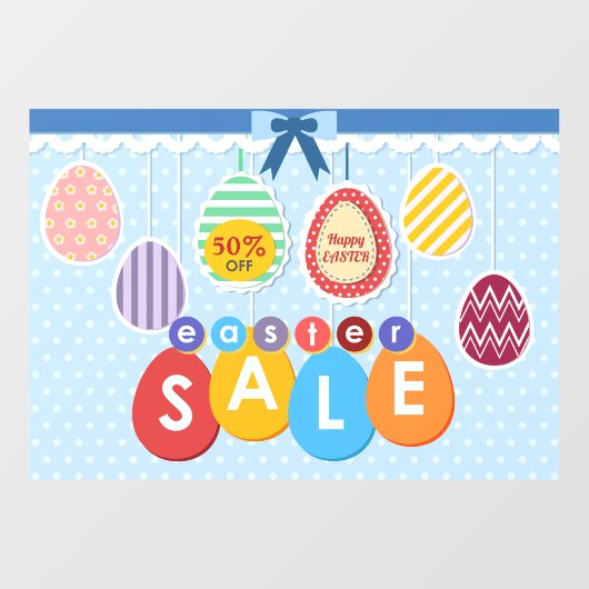 イースターセールショップのパーソナライズカスタマイズ業務 ウィンドウサイン (シート)