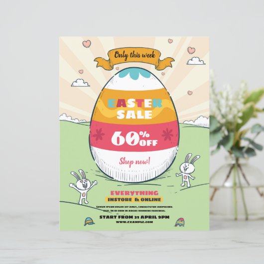 イースターセールフライヤーテンプレート (スタンド正面)