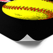 イースターソフトボールバニーラビット耳ママの子供 ポスター (角)