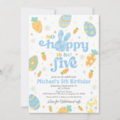 イースターソーホッピーへ5男の子の誕生日 招待状 (正面)