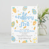 イースターソーホッピーへ5男の子の誕生日 招待状 (スタンド正面)