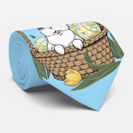 イースタータイイースターバニーアートネクタイイースターギフト ネクタイ (ロール)