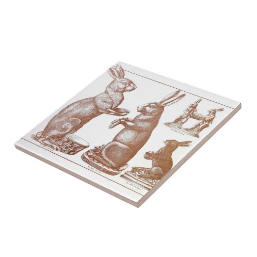 イースタータイル旧式なチョコレート型のバニーカタログ タイル (側面)