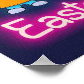 イースタータウンバンニからの挨拶カラフル ポスター (角)