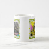 イースタータートルフラワー縁どデジタルアート コーヒーマグカップ (中央)