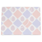 イースターダイヤモンドの卵飾付きパターン ラージペーパーバッグ (正面)