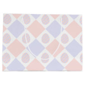 イースターダイヤモンドの卵飾付きパターン ラージペーパーバッグ (裏面)